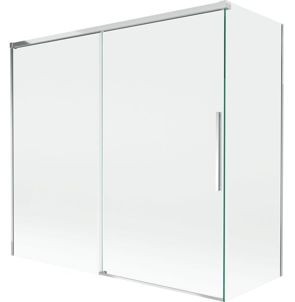 Mexen Rox parawan nawannowy 2-skrzydłowy rozsuwany 170 + 80 x 150 cm, transparent, chrom - 8C9-170-080-01-00