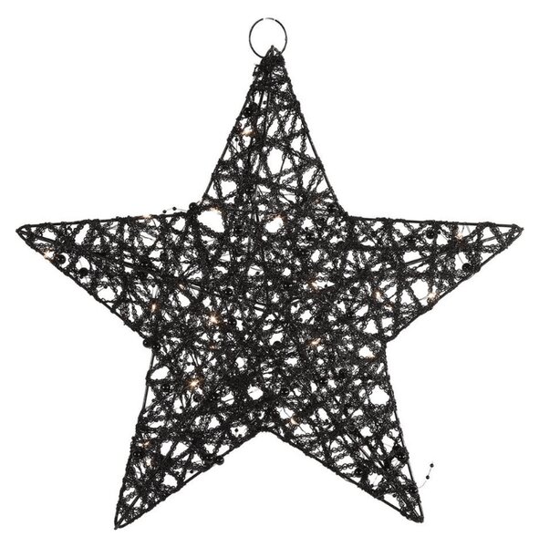 Dekoracja świąteczna gwiazda STARIELLE z oświetleniem LED 30 cm, czarna