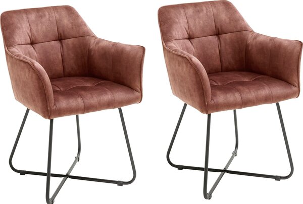 Atrakcyjne krzesła/ fotele - 2 sztuki, rdzawo brązowe