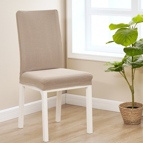 Wodoodporny pokrowiec elastyczny na krzesło Magic clean beżowy, 45 - 50 cm, kopmplet 2 szt