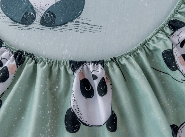 Prześcieradło z mikrofibry PANDA RELAX miętowe 90x200 cm