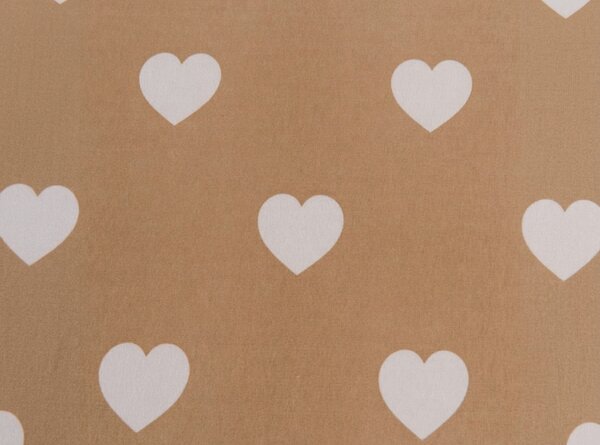 Prześcieradło z mikrofibry CARAMHEART brązowe 90x200 cm