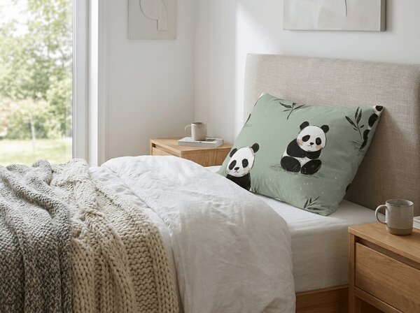 Poszewka na poduszkę z mikrofibry PANDA RELAX 50x70 cm, miętowy