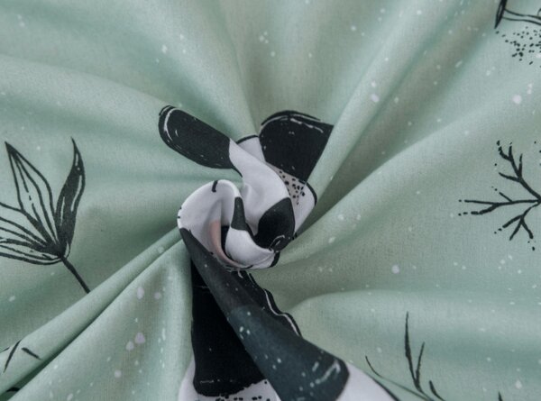 Prześcieradło z mikrofibry PANDA RELAX miętowe 90x200 cm