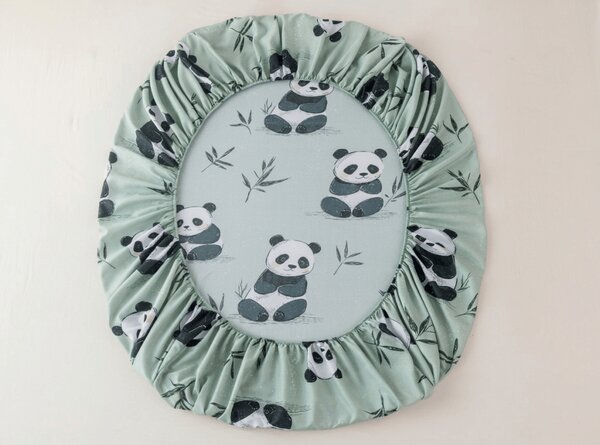 Prześcieradło z mikrofibry PANDA RELAX miętowe 90x200 cm