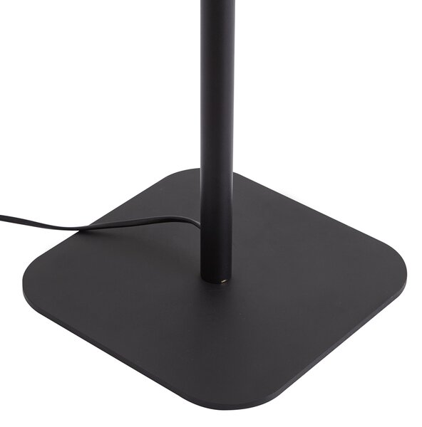 Nowoczesna lampa podłogowa czarna ze ściemnialną diodą LED - Divana