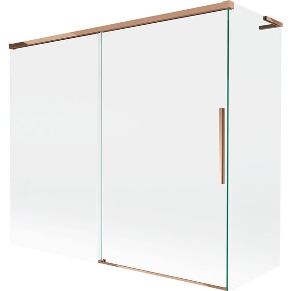 Mexen Rox L parawan nawannowy 2-skrzydłowy rozsuwany 180 + 90 x 150 cm, transparent, różowe złoto - 8C9L-180-090-60-00