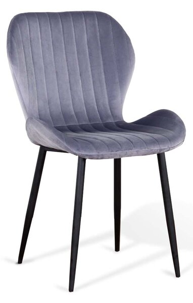 MebleMWM Krzesło tapicerowane ART223C | Szary welur | Outlet