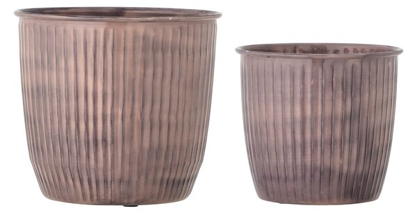 Metalowe osłonki na doniczki zestaw 2 szt. ø 21,5 cm Kenzie – Bloomingville