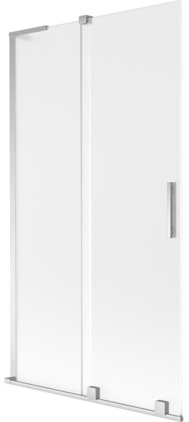 Mexen Velar L parawan nawannowy 2-skrzydłowy rozsuwany 100 x 150 cm, szron, chrom - 896-100-003-31-01