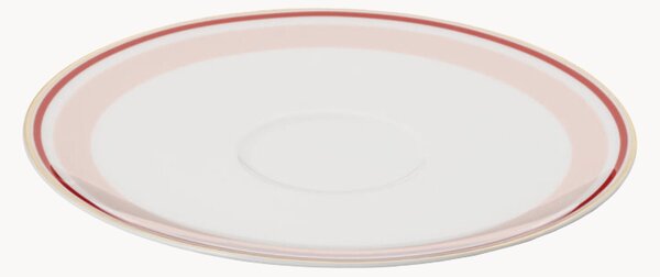 Komplet spodków z porcelany kostnej Capri, 6 elem