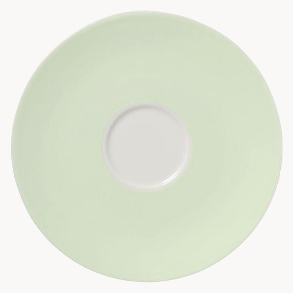 Komplet spodków z porcelany kostnej Pastel, 6 elem