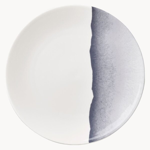 Komplet talerzy deserowych z porcelany kostnej Silhouette, 6 elem