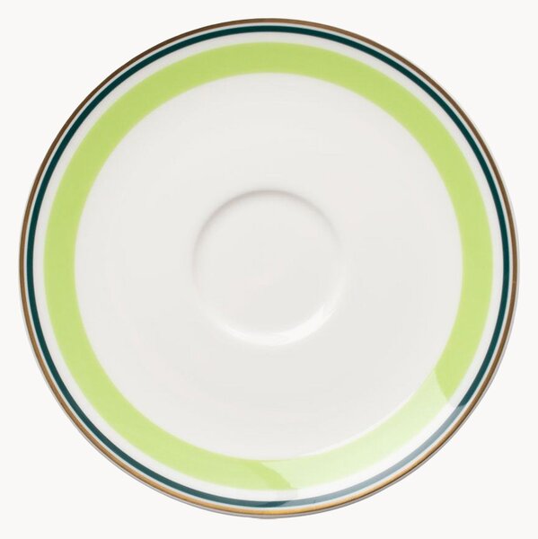 Komplet spodków z porcelany kostnej Capri, 6 elem