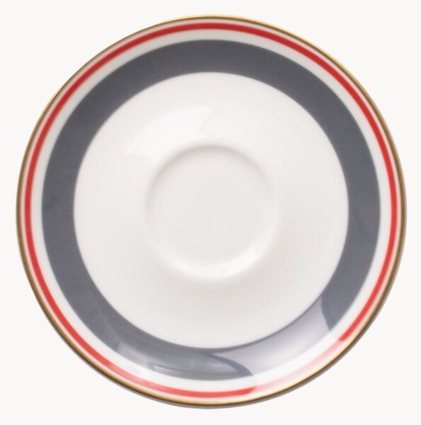 Komplet spodków z porcelany kostnej Capri, 6 elem