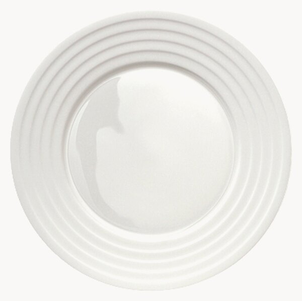 Komplet talerzy deserowych z porcelany kostnej Cross White, 6 elem