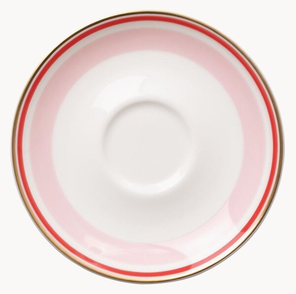 Komplet spodków z porcelany kostnej Capri, 6 elem