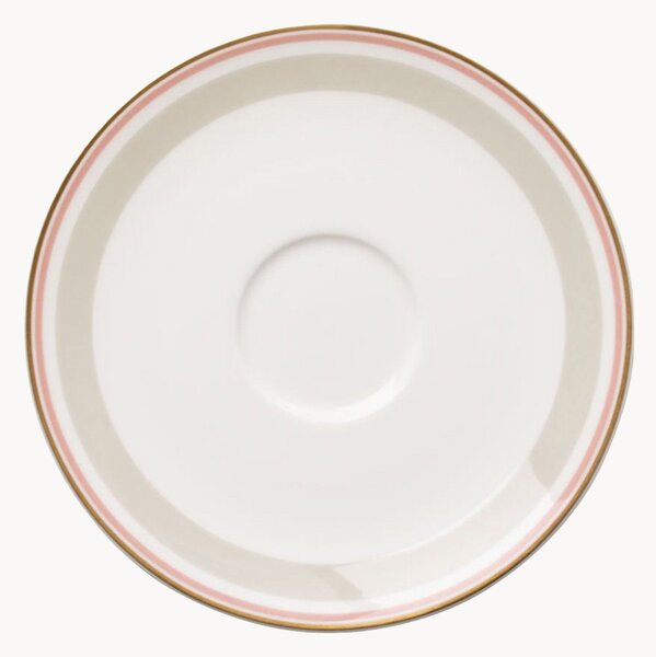 Komplet spodków z porcelany kostnej Capri, 6 elem
