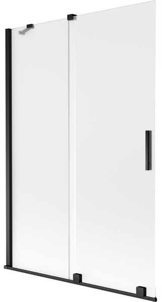 Mexen Velar parawan nawannowy 2-skrzydłowy rozsuwany 120 x 150 cm, szron, czarny - 896-120-000-31-70