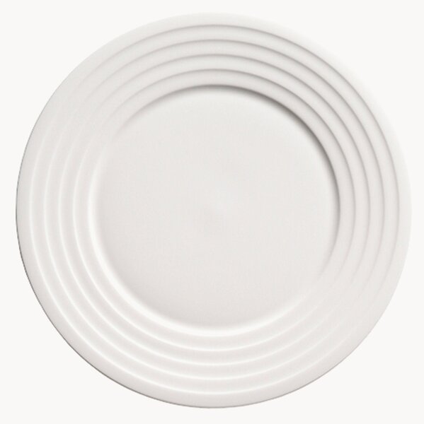 Komplet talerzy śniadaniowych z porcelany kostnej Fine Dining Relief, 6 elem