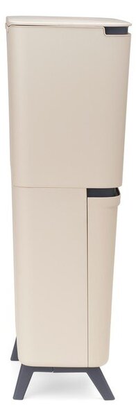 Beżowy plastikowy kosz na śmieci 25+10+10 l do segregacji odpadów SortUp Recycle Hi – Brabantia