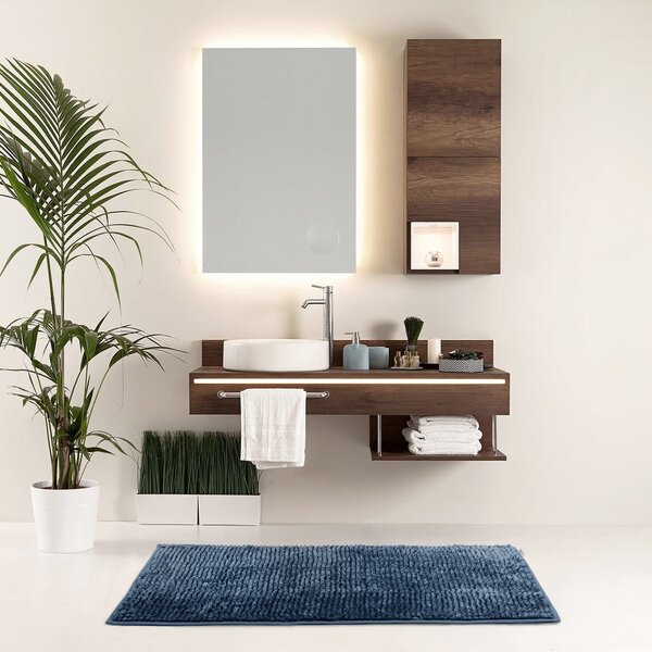 Ciemnoniebieski dywanik łazienkowy 60x90 cm Bati – Restilo