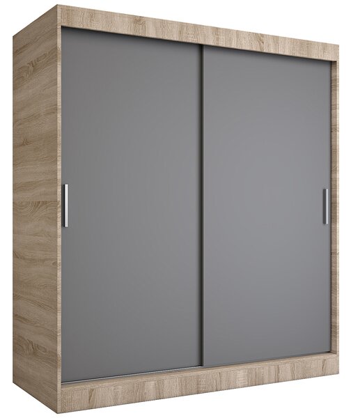 Szafa przesuwna 180 cm dąb sonoma + antracyt M3-K35