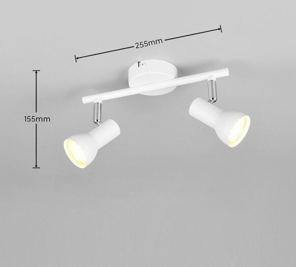 Biała lampa punktowa ø 8 cm Cantar – Reality