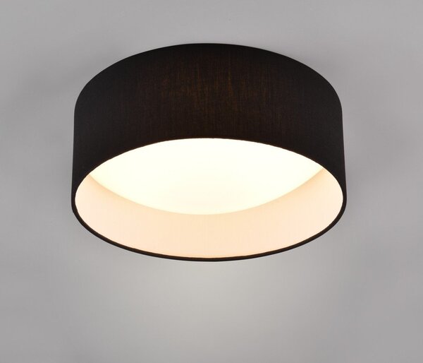 Czarna lampa sufitowa LED ø 30 cm Locarno – Reality