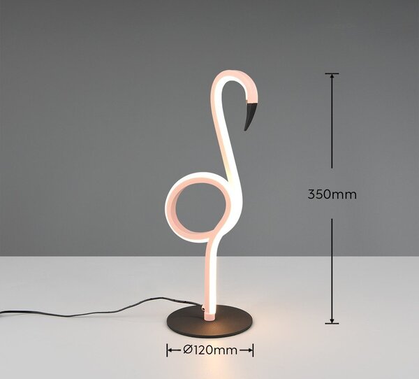 Różowa lampa stołowa LED (wysokość 35 cm) Ingo – Reality