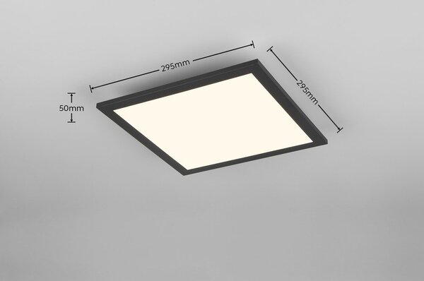 Czarna lampa sufitowa LED 29.5x29.5 cm Beta – Reality
