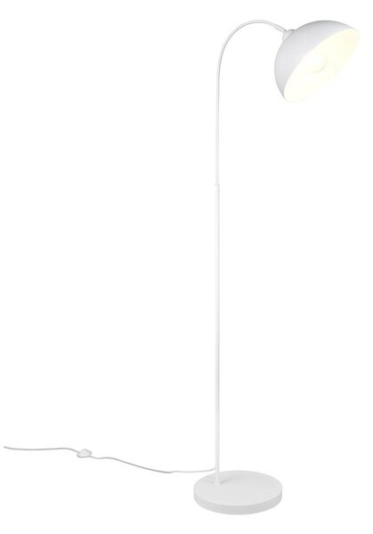 Biała lampa stojąca z metalowym kloszem (wysokość 170 cm) Sierra – Reality