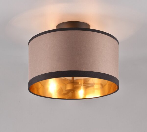 Czarno-brązowa lampa sufitowa ø 30 cm Davos – Reality