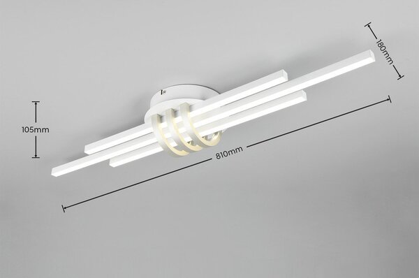 Biała lampa sufitowa LED 18x81 cm Cinto – Reality