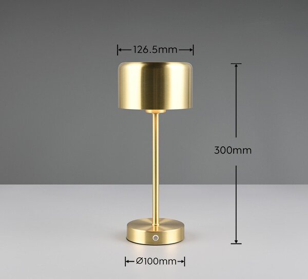 Lampa stołowa LED w kolorze złota ze ściemniaczem (wys. 30 cm) Jeff – Reality