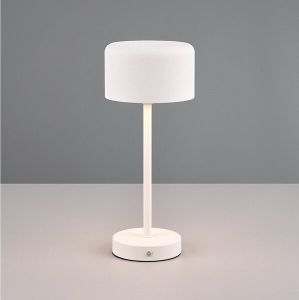 Biała lampa stołowa LED ze ściemniaczem (wys. 30 cm) Jeff – Reality