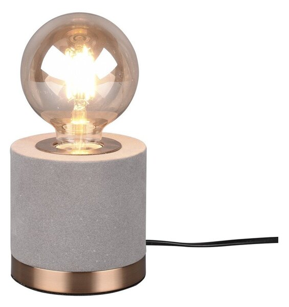 Szara aksamitna lampa stołowa (wysokość 11 cm) Judy – Reality