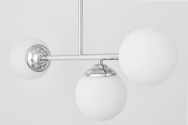 NOWOCZESNA LAMPA SUFITOWA WISZĄCA CHROMOWANA FINO W3