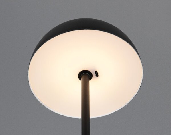 Lampa stołowa LED w kolorze matowej czerni z metalowym kloszem (wysokość 21 cm) Munoz – Reality