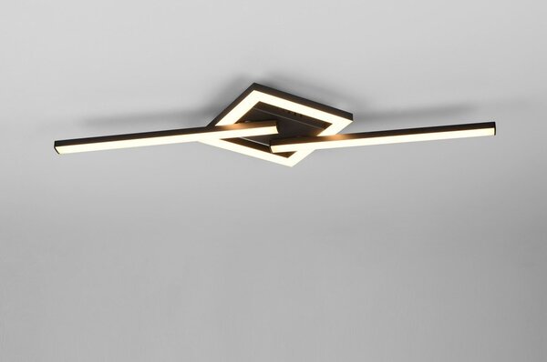 Czarna lampa sufitowa LED 16x54 cm Viale – Reality