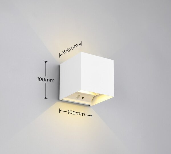 Lampa zewnętrzna ścienna LED z czujnikiem ruchu (wysokość 10,5 cm) Talent – Reality