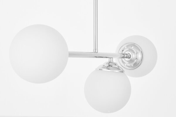 NOWOCZESNA LAMPA SUFITOWA WISZĄCA CHROMOWANA FINO W3