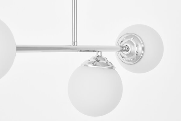 NOWOCZESNA LAMPA SUFITOWA WISZĄCA CHROMOWANA FINO W3