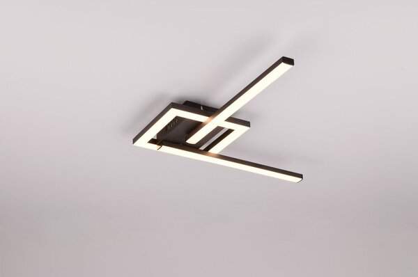 Czarna lampa sufitowa LED 16x54 cm Viale – Reality