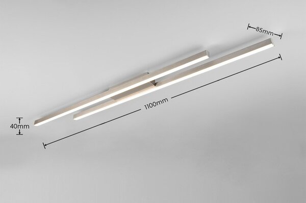 Lampa sufitowa LED w kolorze srebra 8x110 cm Odio – Reality