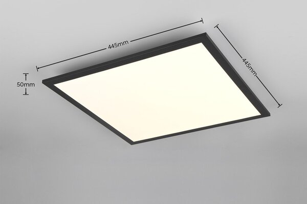 Czarna lampa sufitowa LED 44.5x44.5 cm Beta – Reality