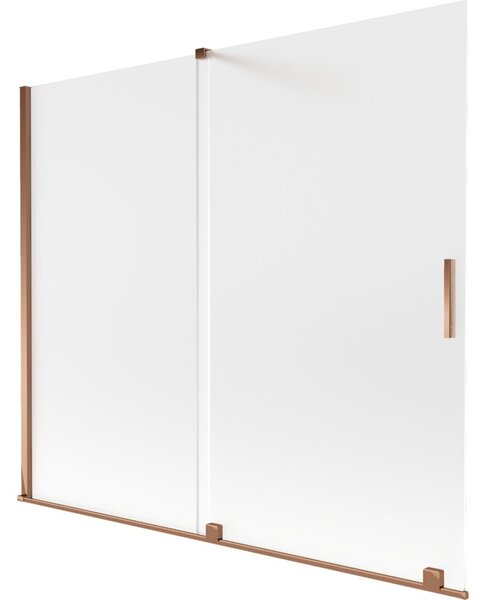 Mexen Velar parawan nawannowy 2-skrzydłowy rozsuwany 180 x 150 cm, szron, różowe złoto - 896-180-000-31-60