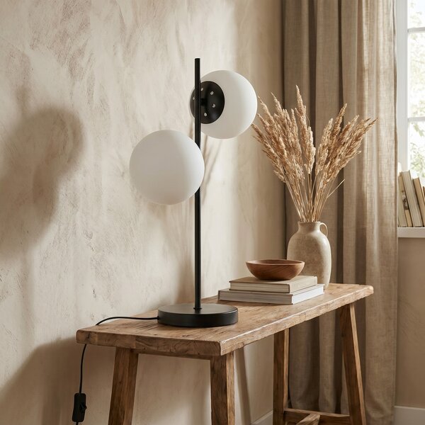 NOWOCZESNA LAMPA BIURKOWA CZARNA TESO W2