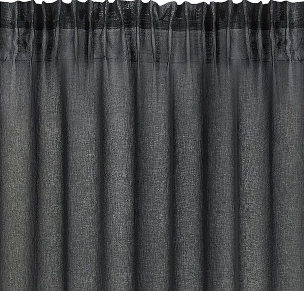 Firana gotowa EUROFIRANY Dolly 140 x 250 cm Czarny