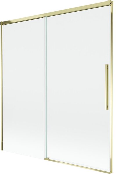 Mexen Rox parawan nawannowy 2-skrzydłowy rozsuwany 150 x 150 cm, transparent, złoty - 8C9-150-001-50-00